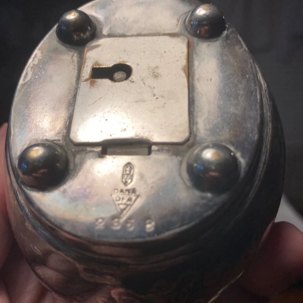 Vintage Piggy Bank-Silver plated-Pig-DANA DFA (Denmark) - Picture 13 of 13